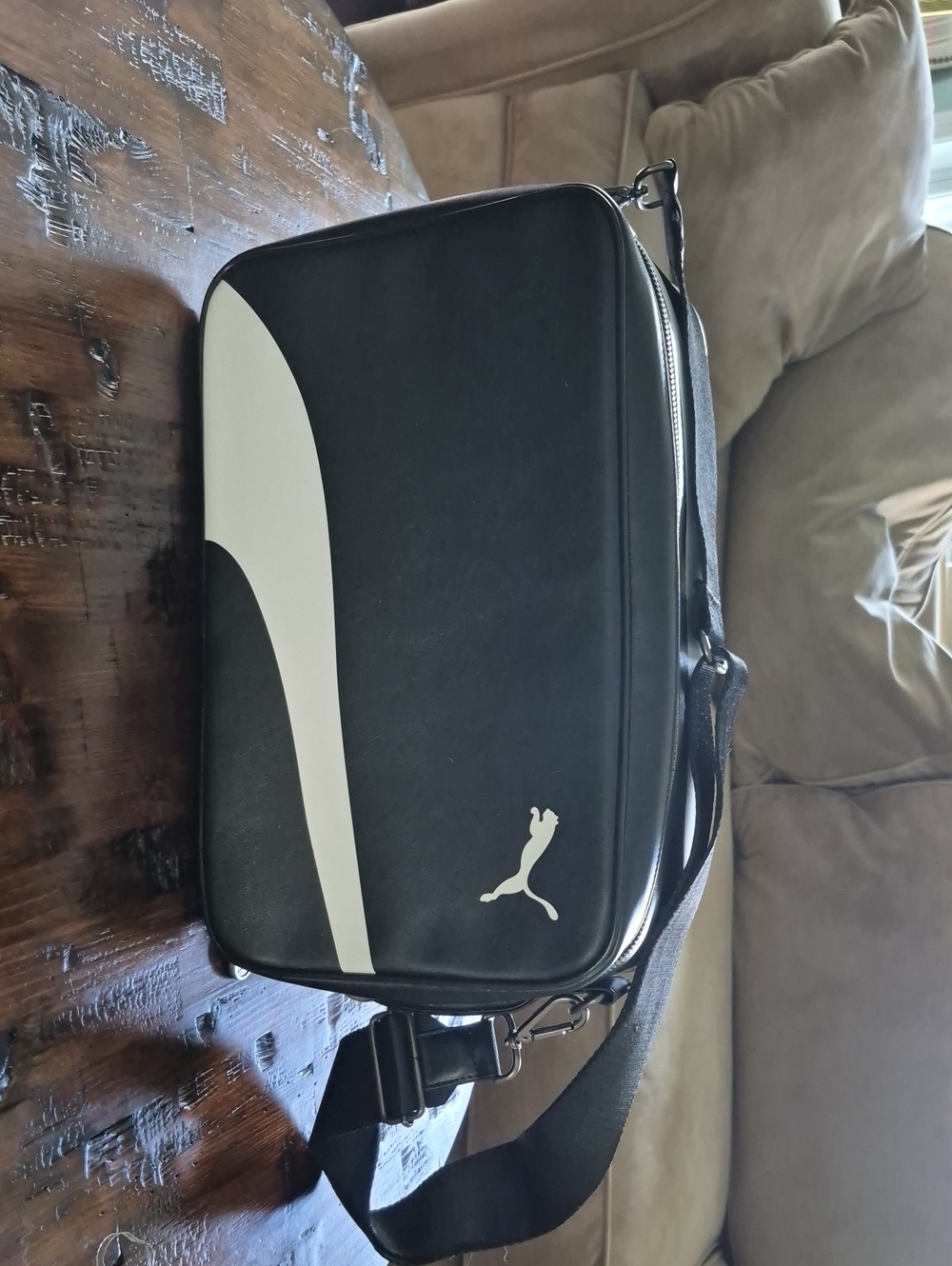 Puma Black and White Classic Cap Carrier Bag